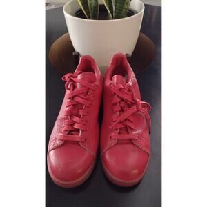 Addidas Stan Smith Sneakers Shoes Trainers Red Lace-Up Low Top Men's 9
